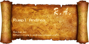 Rumpl Andrea névjegykártya