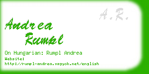 andrea rumpl business card